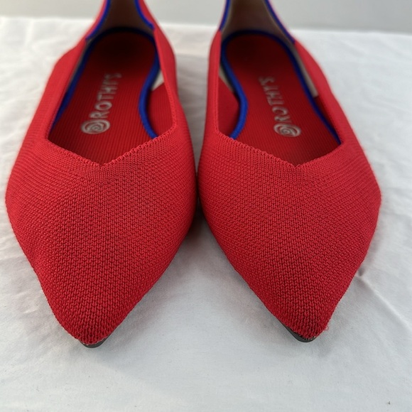 Rothy’s Pointed Toe Chili Red Slip On Shoes - Picture 2 of 8
